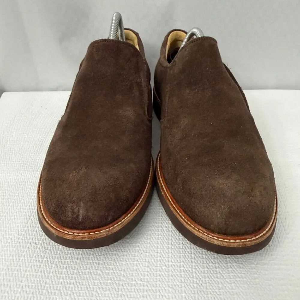 Samuel Hubbard Frequent Traveler Shoes Mens 10.5 Wide Brown Suede Slip On Vibram